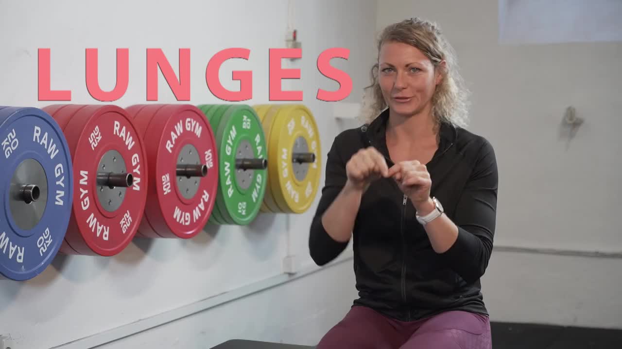 Klik for at se videoen "Fitnessøvelse: Lunges"